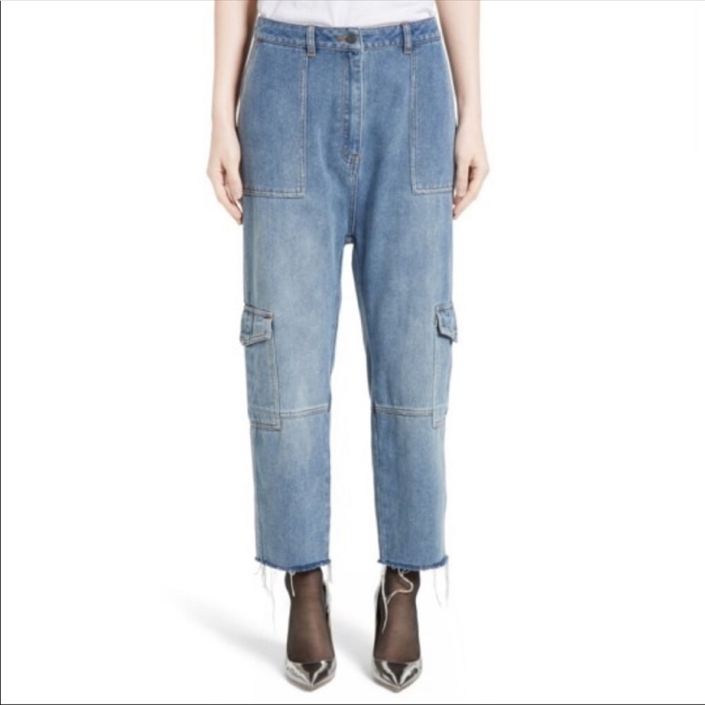 ROBERT RODRIGUEZ Crop Drop Crotch Cargo JEANS 26 Cropped Rustic - Picture 2 of 12